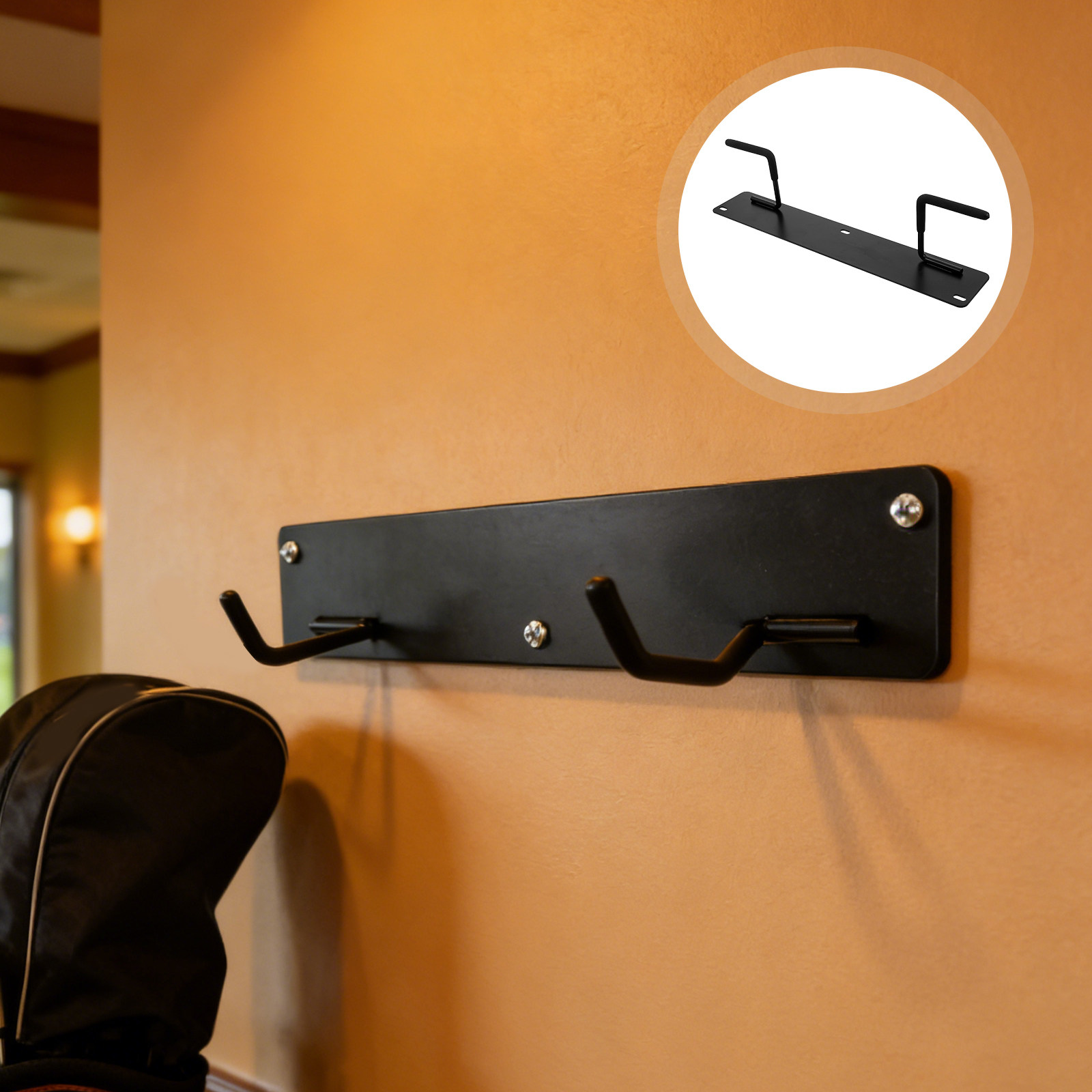 Golf Equipment Organizer For Garage - ชั้นวางถุงกอล์ฟติดผนังพร้อมสกรูขยาย ช่วยประหยัดพื้นที่ในโรงรถ อุปกรณ์จัดเก็บอุปกรณ์กอล์ฟสำหรับบ้าน ที่เก็บไม้กอล์ฟ