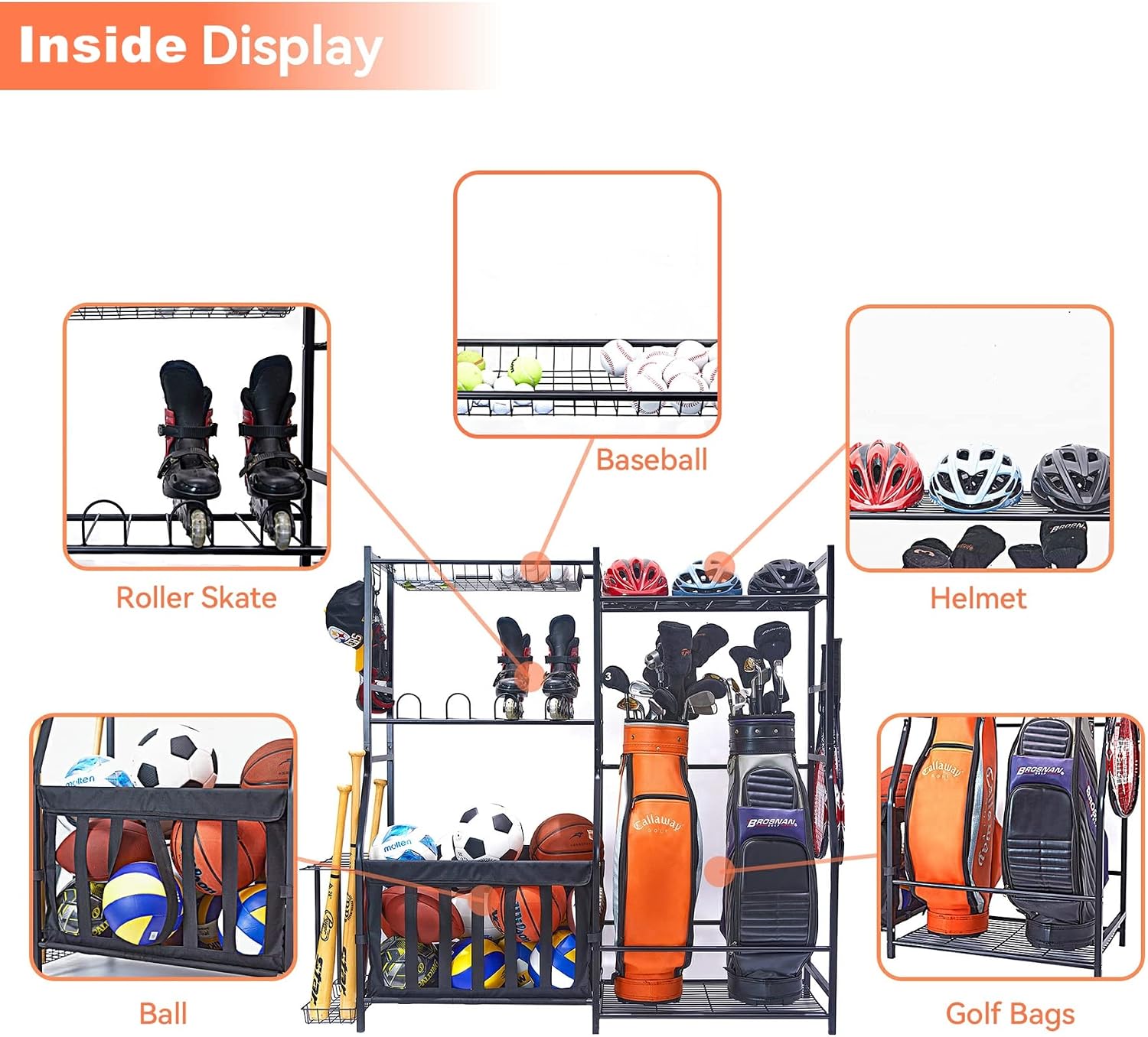 ชั้นวางอุปกรณ์กีฬาในโรงรถ ที่ว - Golf Equipment Organizer For Garage บทวิจารณ์และราคา
