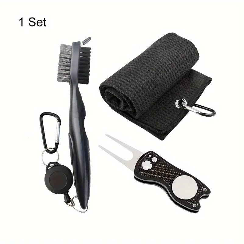 1 ชิ้น ผ้าขนหนูสำหรับกอล์ฟสีดำ - Golf Towel Waffle บทวิจารณ์และราคา