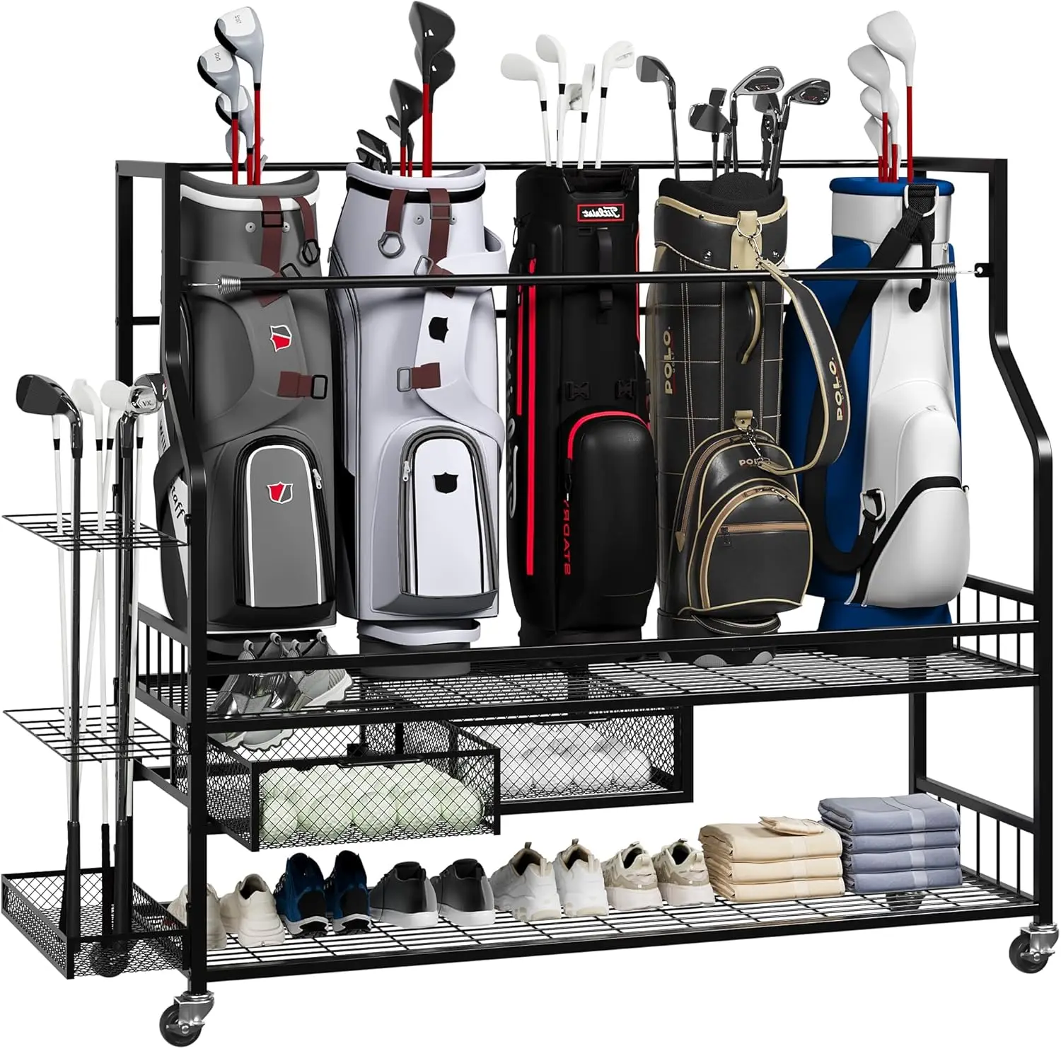 ชั้นวางเก็บถุงกอล์ฟอเนกประสงค์ - Golf Equipment Organizer For Garage บทวิจารณ์และราคา