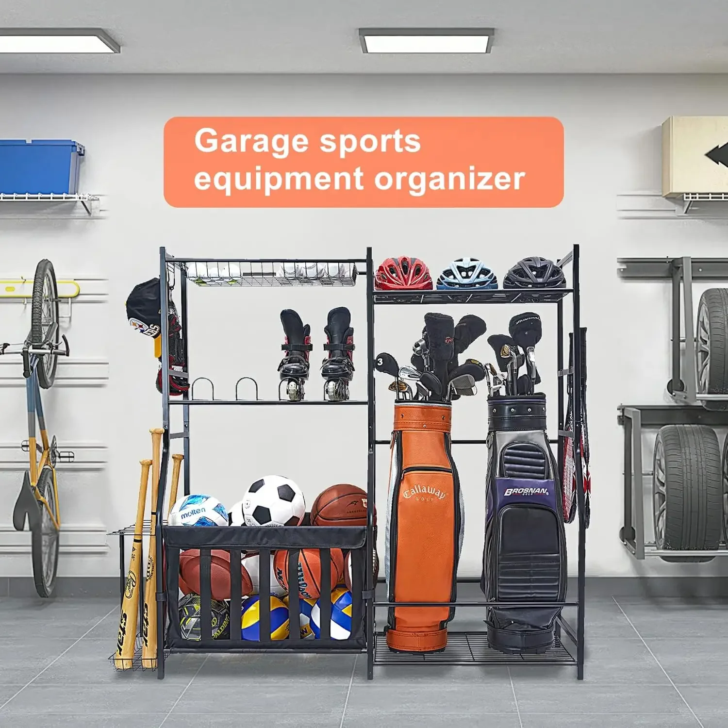 ที่จัดเก็บอุปกรณ์กีฬาในโรงรถ ท - Golf Equipment Organizer For Garage บทวิจารณ์และราคา