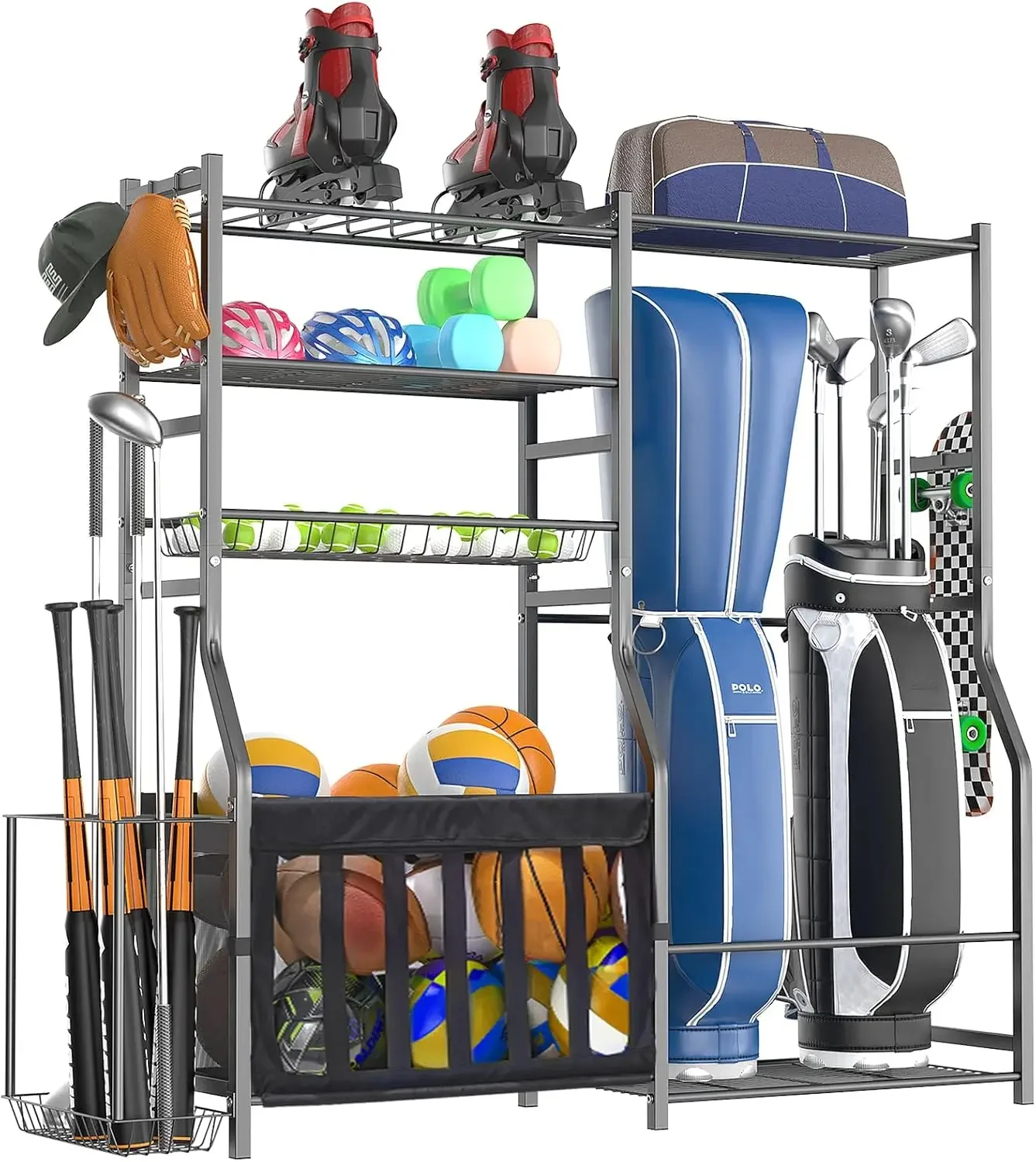 ชั้นวางอุปกรณ์กีฬาสำหรับโรงรถแ - Golf Equipment Organizer For Garage บทวิจารณ์และราคา