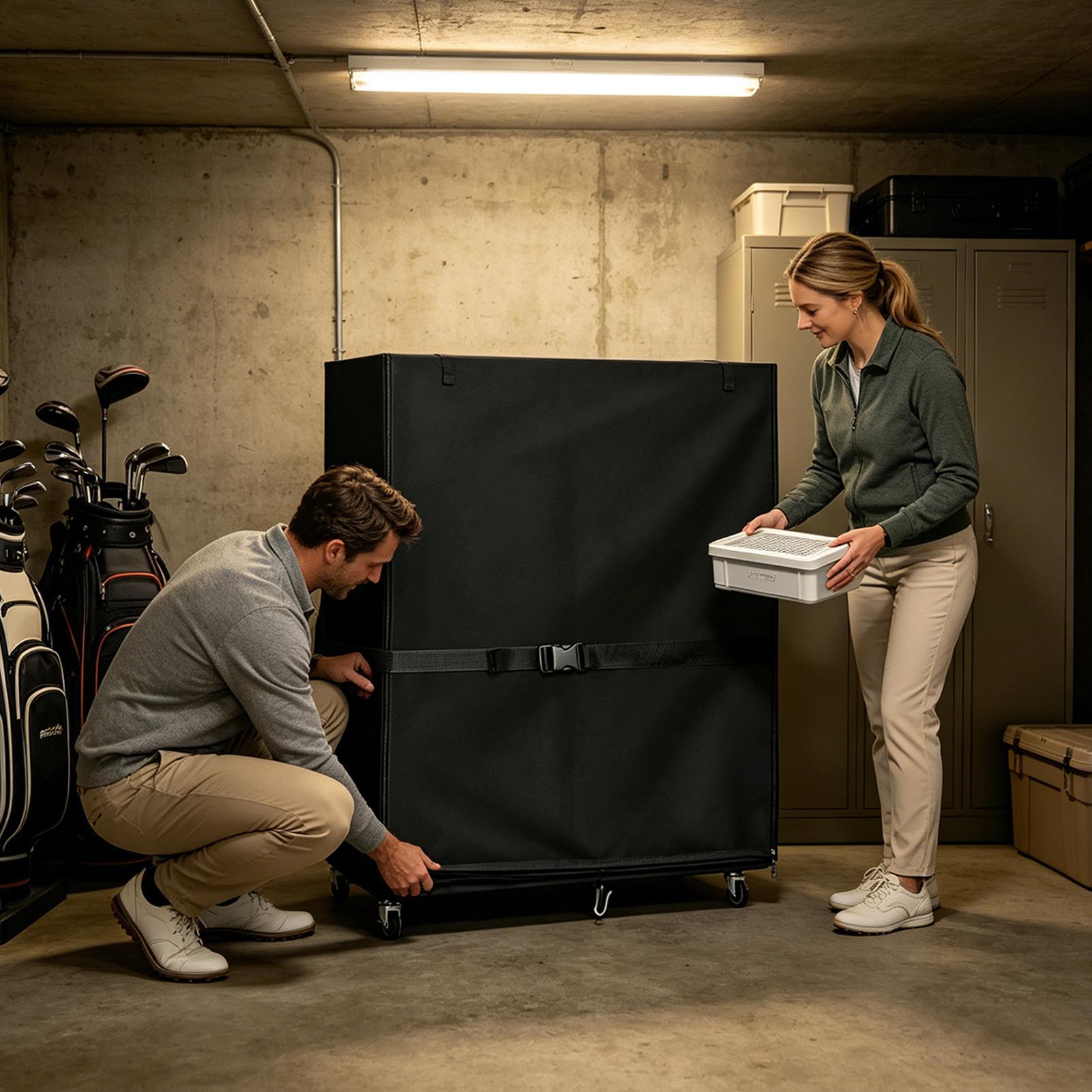 ผ้าคลุมขาตั้งถุงกอล์ฟ ผ้าคลุมอ - Golf Equipment Organizer For Garage บทวิจารณ์และราคา